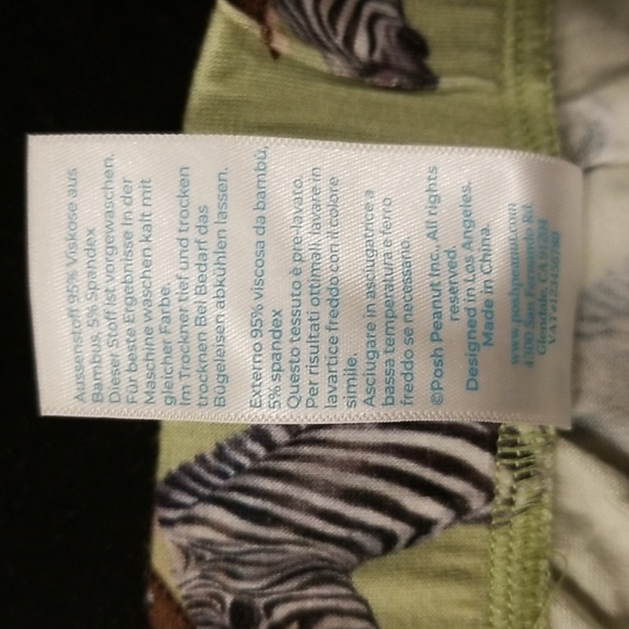 POSH PEANUT Men's Short Sleeve Loungewear Set ~ Dante Zebra Print XL NWOT - Picture 8 of 8